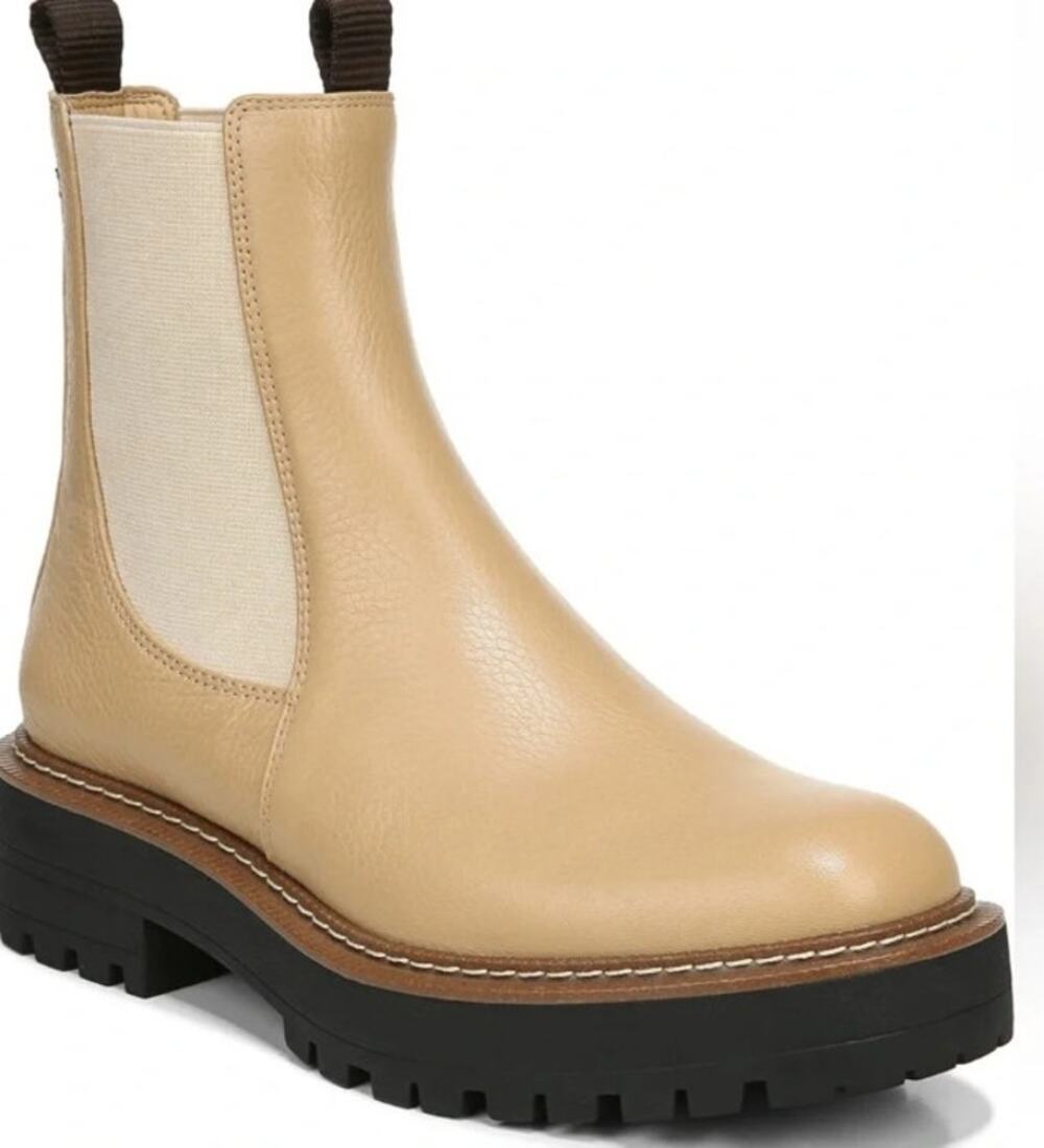 SAM EDELMAN Laguna Leather Waterproof Lug Sole Chelsea Boots